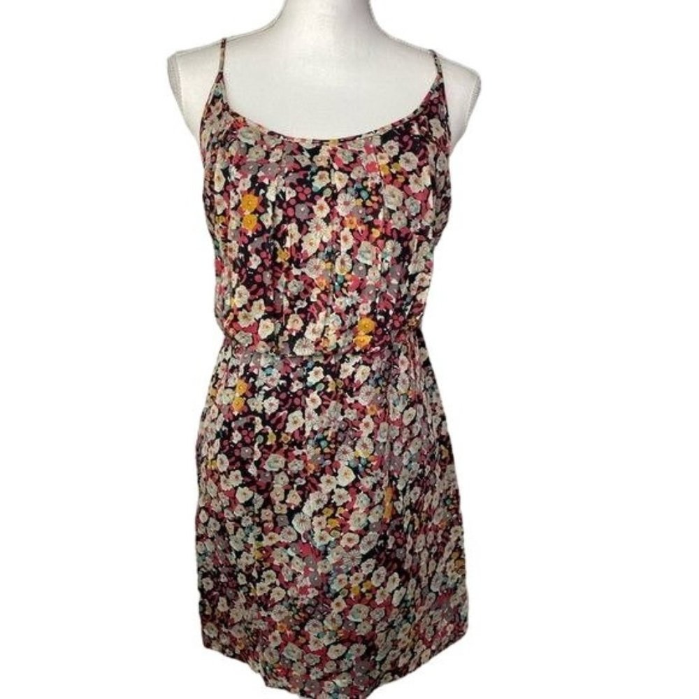 Bcbgeneration floral flower mini dress  sleeveless multicolored size small s